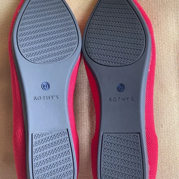 Rothy‘s Red The Point Ballet Flat New 10.5 - Picture 6 of 7